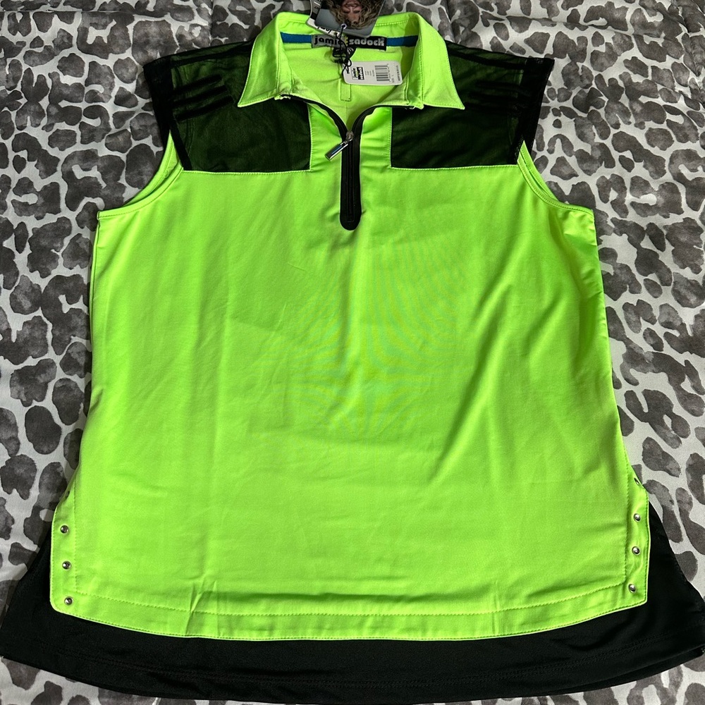 NWT jamie Sadock sleeveless golf top, sz LG